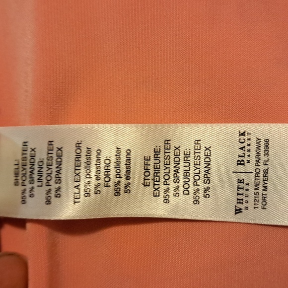 White House Black Market Reversible Floral/Orange Sleeveless Top XL Worn twice. - Picture 7 of 13